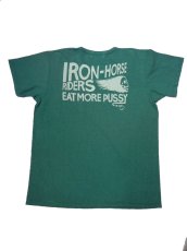 画像1: FAR EASTERN ENTHUSIAST ＜ファーイースタン　エンスージアスト＞ / ”IRON HORSE TEE” PUSSY CAT'S [GREEN] (1)