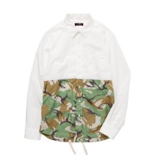 画像1: ☆SALE☆ CASH CA [カシュカ] CAMO PANEL L/S SHIRT [OLIVE] (1)