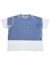 画像1: THE WYLER CLOTHING CO. [ザ ワイラー クロージング] BIG TEE [WHITE×NAVY] (1)