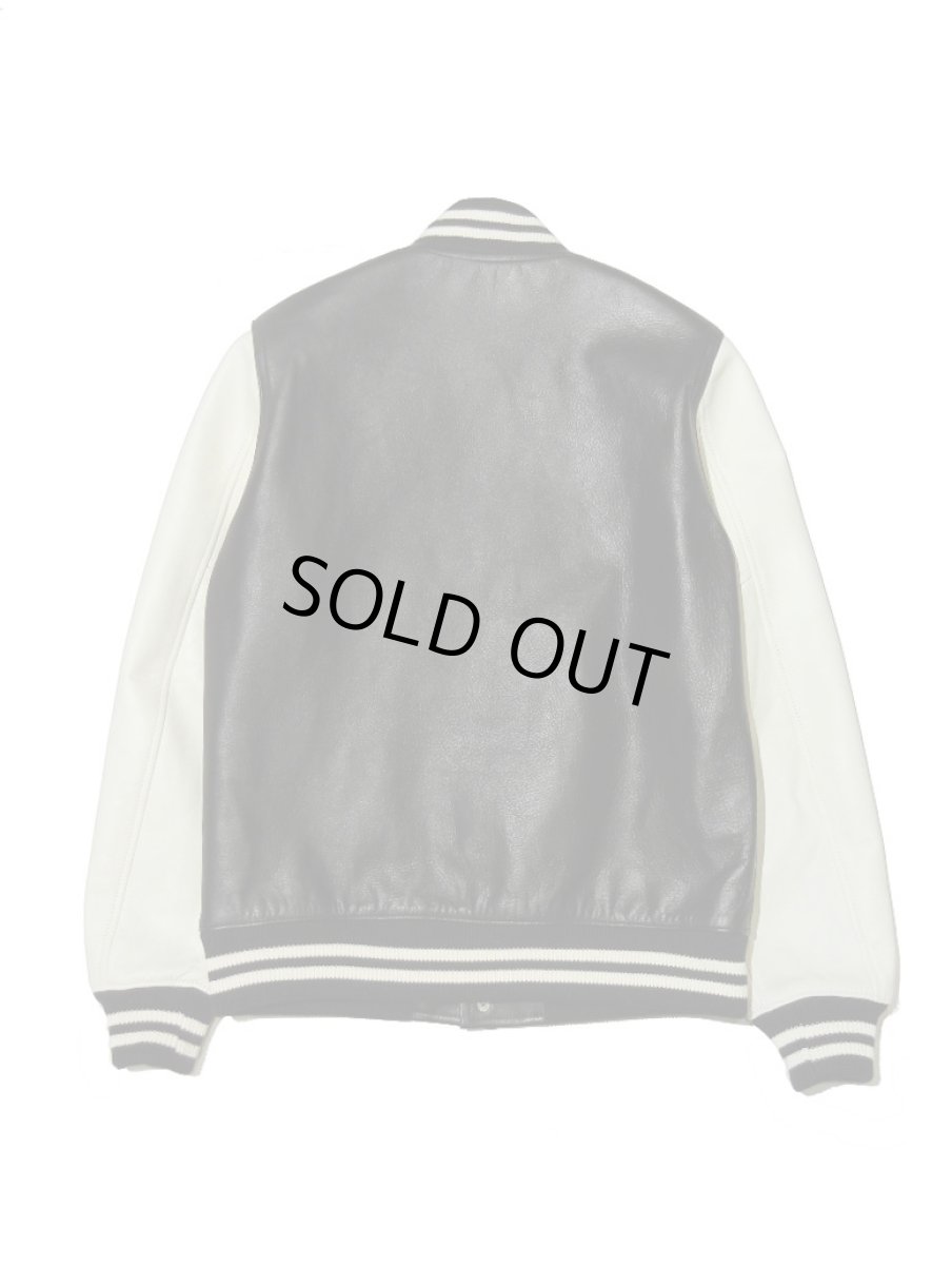 画像2: WACKO MARIA [ワコ マリア] ALL LEATHER STADIUM JUMPER [BLACK] (2)