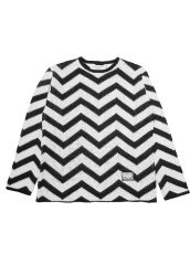 画像1: Black Weirdos [ブラック ウィドゥ] BLACK LODGE KNIT [WHT/BLK] (1)