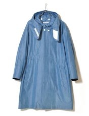 画像1: Sasquatchfabrix.  [サスクワッチファブリックス] INDIGO NAYLON MOD's COAT [WHITE×INDIGO]  (1)