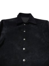 画像4: FAR EASTERN ENTHUSIAST [ファーイースタン　エンスージアスト] ”C.M.M” SUEDE SHIRTS  [BLACK] (4)