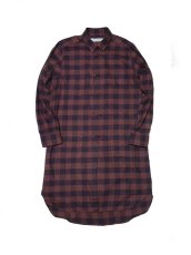 画像1: Black Weirdos [ブラック ウィドゥ] Long China Flannel [BROWN] (1)