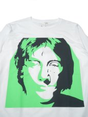 画像2: FROM THE GARRET [フロムザギャレット] "KURRY FACE LS" [PEACE / John Lennon × Yoko Ono] [WHITE] (2)