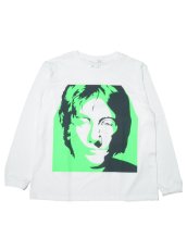 画像1: FROM THE GARRET [フロムザギャレット] "KURRY FACE LS" [PEACE / John Lennon × Yoko Ono] [WHITE] (1)