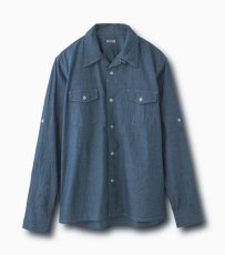 画像1: PHIGVEL [フィグベル] SAFARI OPEN SHIRT [INDIGO] (1)