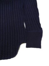 画像4: FROM THE GARRET [フロムザギャレット] THICK WAFFLE LONG [NAVY] (4)