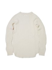 画像1: FROM THE GARRET [フロムザギャレット] THICK WAFFLE LONG [WHITE] (1)