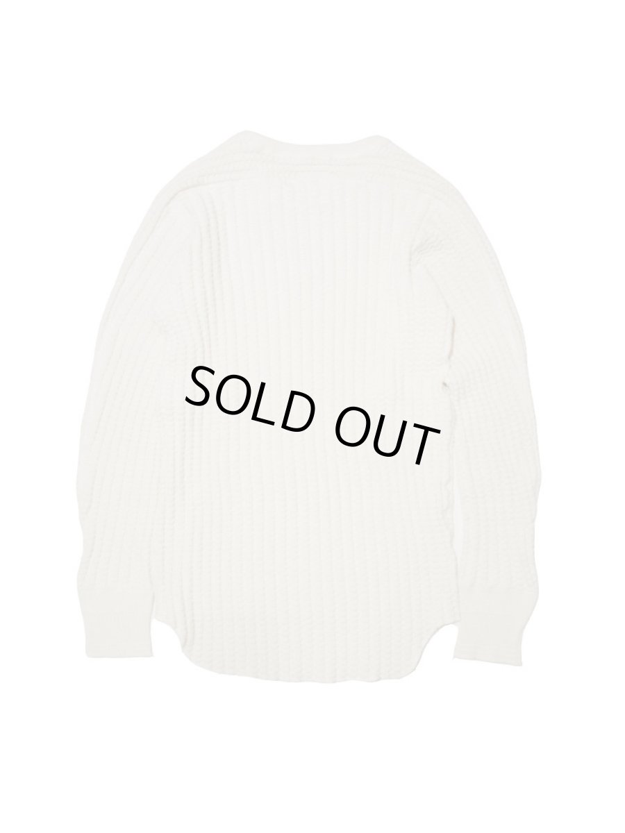 画像2: FROM THE GARRET [フロムザギャレット] THICK WAFFLE LONG [WHITE] (2)