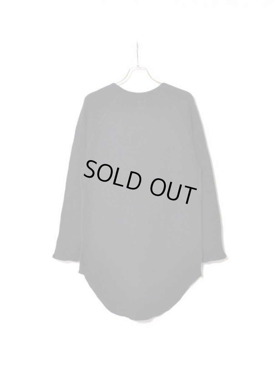 画像2: Sasquatchfabrix.  [サスクワッチファブリックス] CREWNECK WAFFLE CUTSEWN LONG [NAVY]  (2)