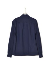 画像2: Sasquatchfabrix. [サスクワッチファブリックス] WA-NECK L/S SHIRT [NAVY]  (2)