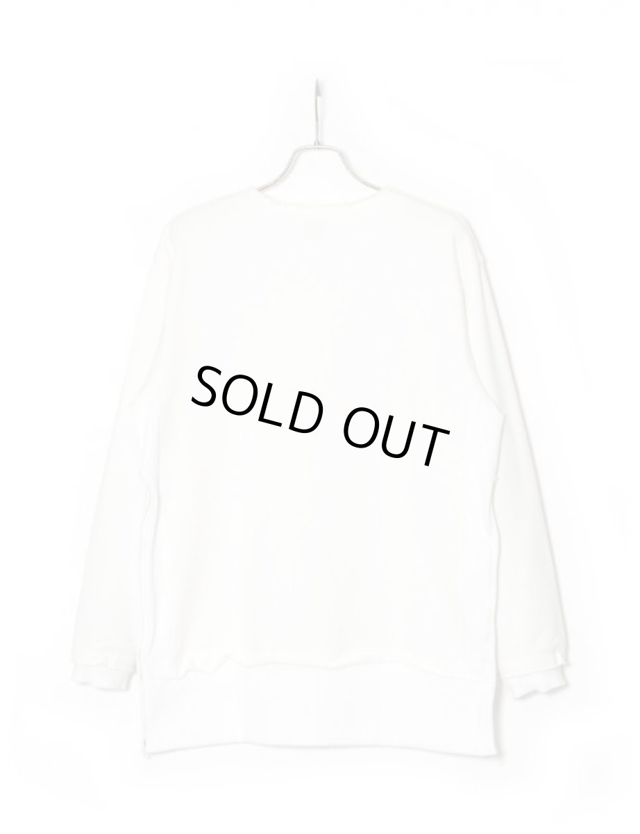 画像2: Sasquatchfabrix.  [サスクワッチファブリックス] LONG SIDE ZIP SWEAT [WHITE]  (2)