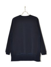 画像2: Sasquatchfabrix.  [サスクワッチファブリックス] LONG SIDE ZIP SWEAT [NAVY]  (2)