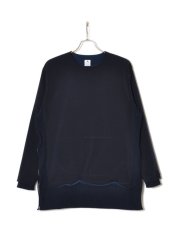 画像1: Sasquatchfabrix.  [サスクワッチファブリックス] LONG SIDE ZIP SWEAT [NAVY]  (1)