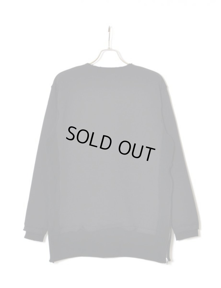 画像2: Sasquatchfabrix.  [サスクワッチファブリックス] LONG SIDE ZIP SWEAT [BLACK]  (2)