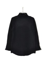 画像1: Sasquatchfabrix.  [サスクワッチファブリックス] WOOL WAFFLE TURTLENECK [BLACK]  (1)