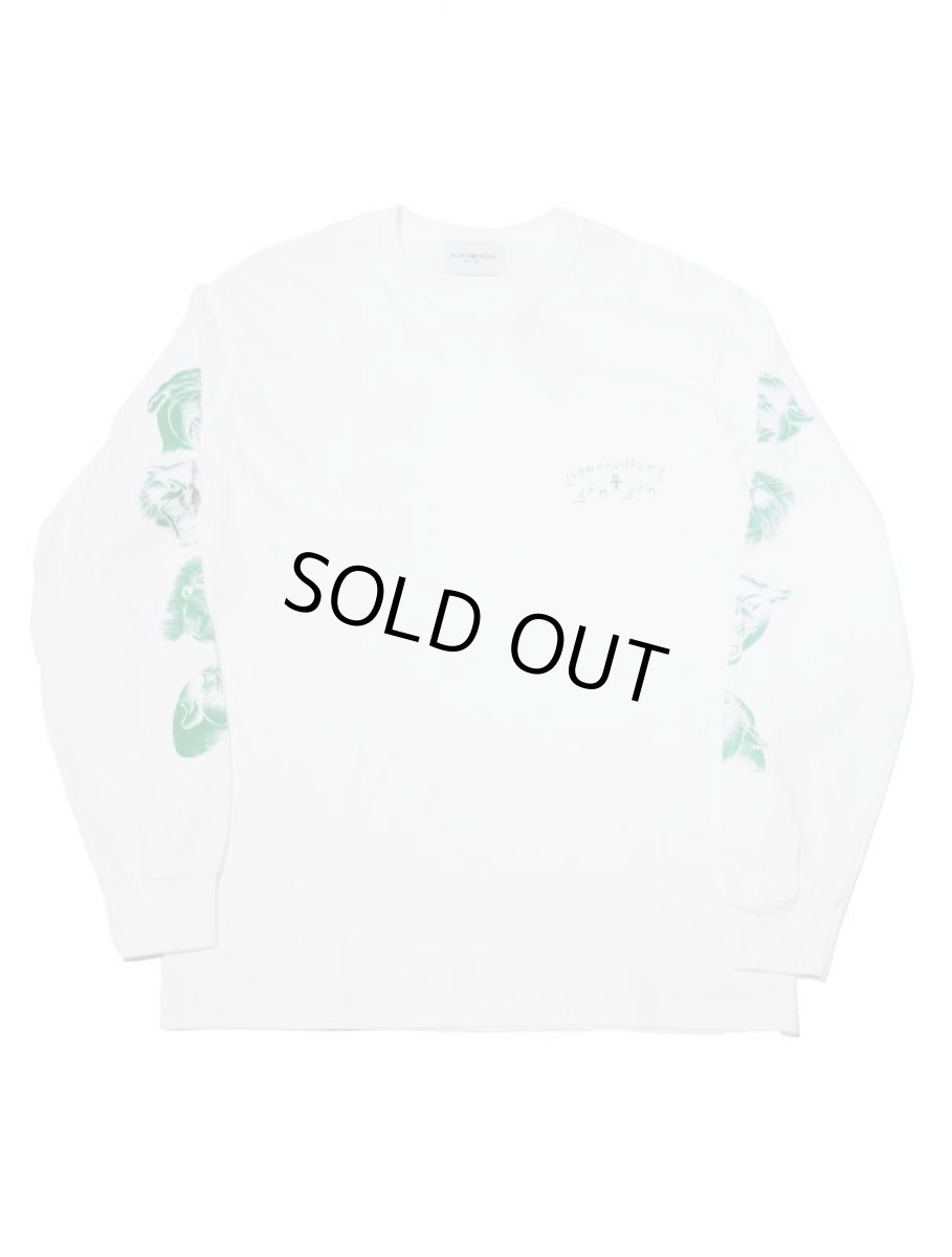 画像1: Black Weirdos [ブラック ウィドゥ] Panther Long Sleeve Tee [WHITE] (1)