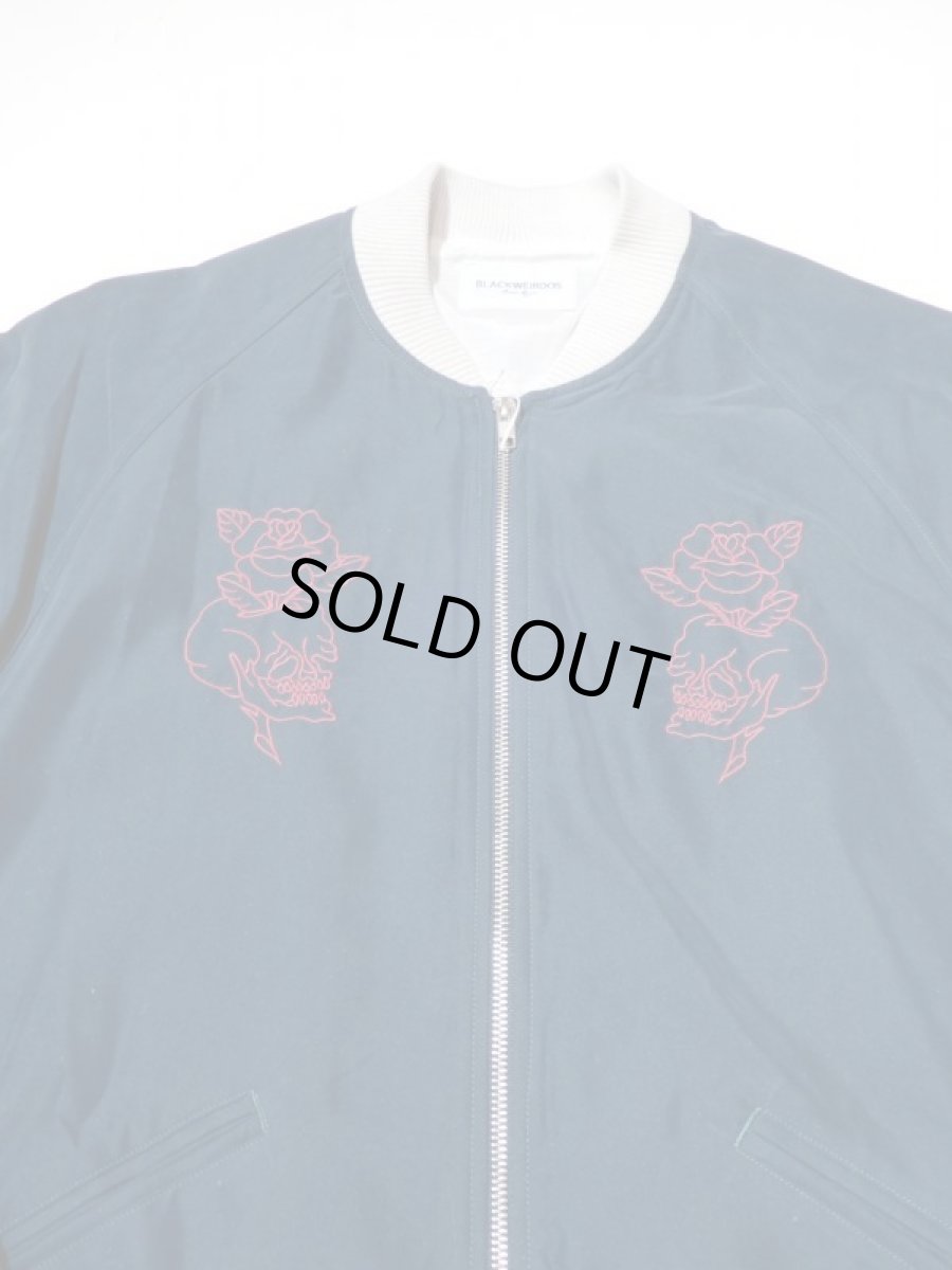 画像2: Black Weirdos [ブラック ウィドゥ] Rayon Night Jacket  [ D Green ] (2)