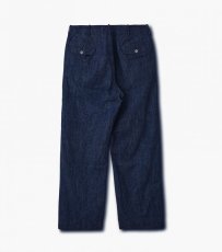 画像2: PHIGVEL [フィグベル] OFFICER TROUSERS (WIDE) [INDIGO] (2)