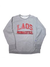 画像1: Black Weirdos [ブラック ウィドゥ] LAOS College Sweat [GRAY] (1)