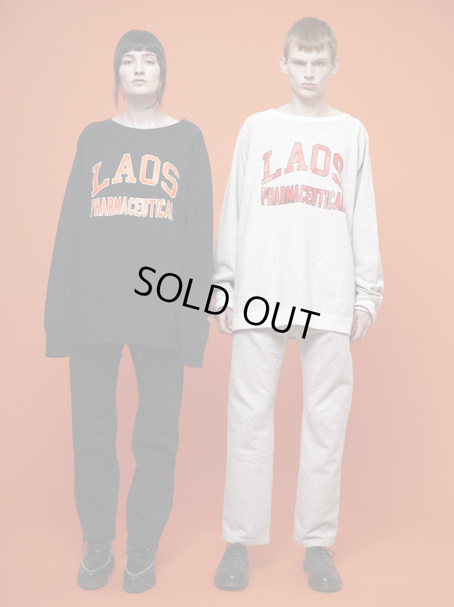 画像2: Black Weirdos [ブラック ウィドゥ] LAOS College Sweat [BLACK] (2)