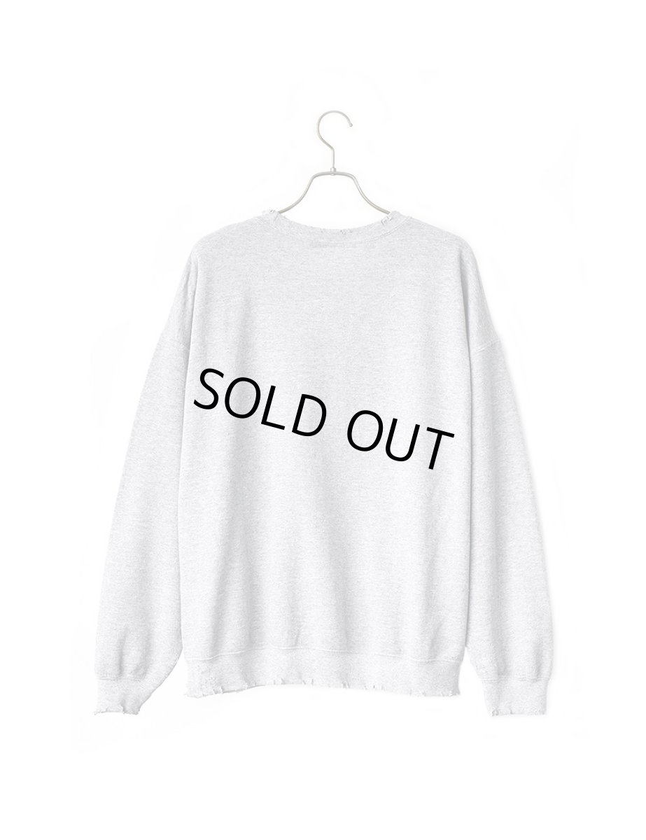 画像2: Sasquatchfabrix. [サスクワッチファブリックス]“LEOPARD” PILLING SWEATSHIRT [ASH GRAY]  (2)