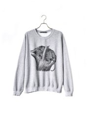 画像1: Sasquatchfabrix. [サスクワッチファブリックス]“LEOPARD” PILLING SWEATSHIRT [ASH GRAY]  (1)