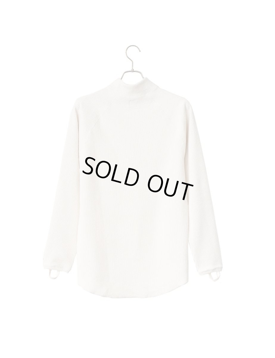 画像2: Sasquatchfabrix. [サスクワッチファブリックス]KNIT CORDUROY MOCKNECK [OFF WHITE]  (2)