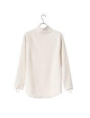 画像2: Sasquatchfabrix. [サスクワッチファブリックス]KNIT CORDUROY MOCKNECK [OFF WHITE]  (2)