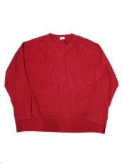 画像1: URU [ウル] V NECK OVER KNIT [RED]  (1)