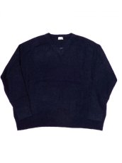 画像1: URU [ウル] V NECK OVER KNIT [D.NAVY]  (1)