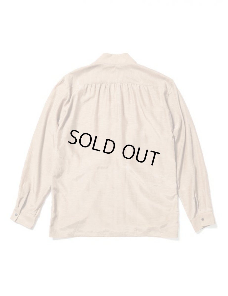 画像2: Sasquatchfabrix. [サスクワッチファブリックス] BIG WA-NECK SHIRT [BEIGE]  (2)