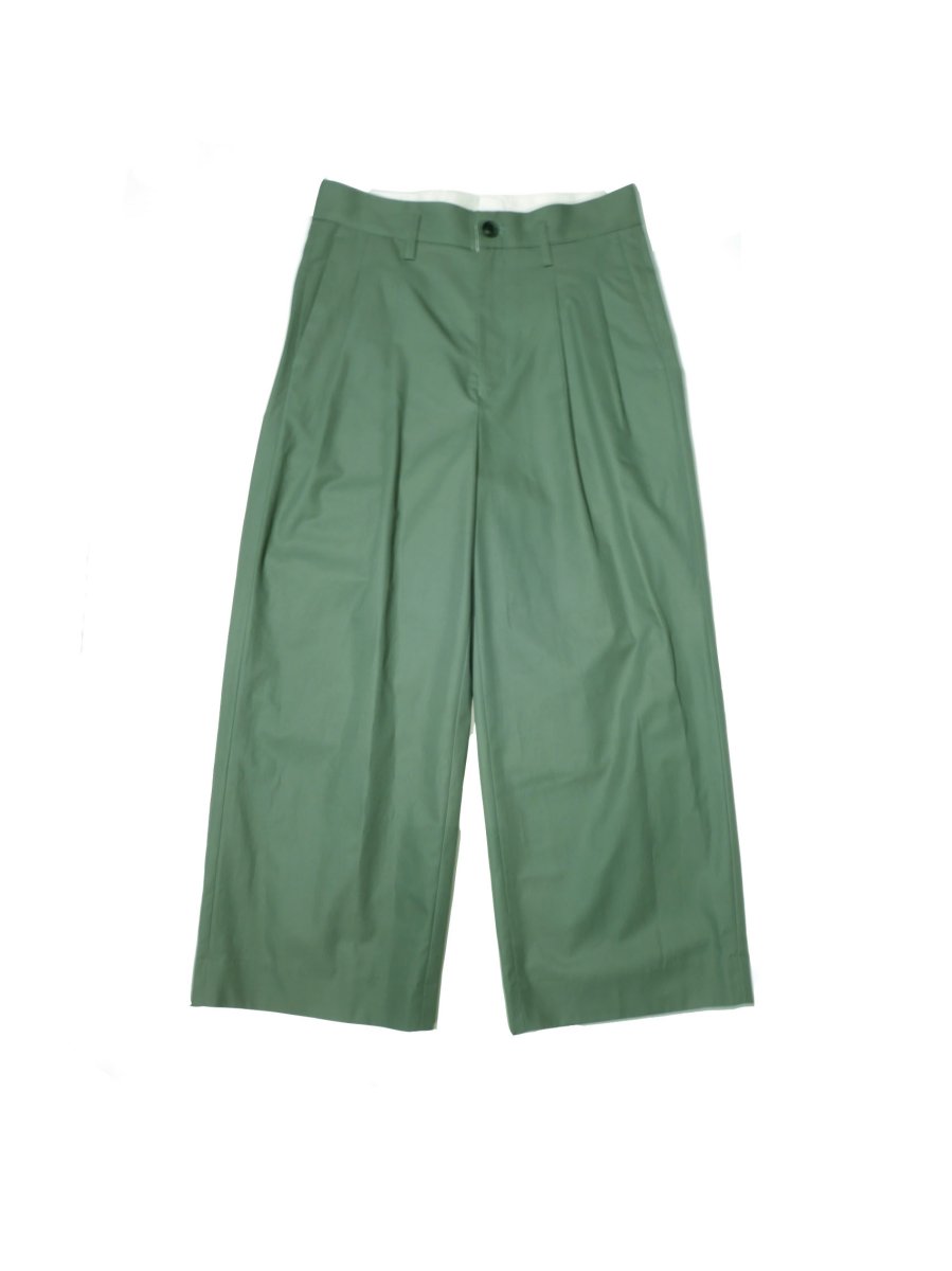 画像1: URU [ウル] COTTON 2TUCK PANTS [KHAKI]  (1)
