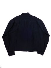 画像2: URU [ウル] LINEN L/S SHORT LENGTH SHIRTS [NAVY]  (2)