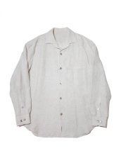 画像1: URU [ウル] LINEN L/S SHIRTS [NATURAL]  (1)