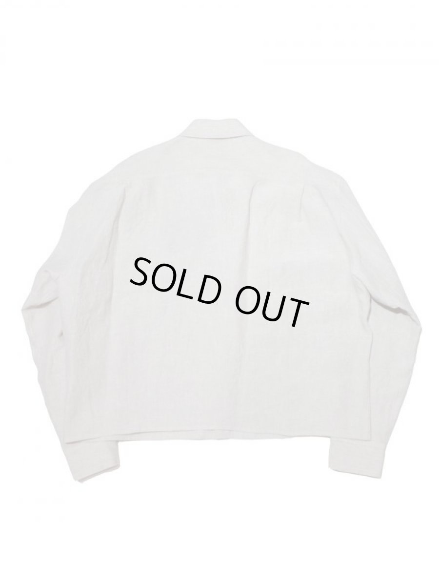 画像2: URU [ウル] LINEN L/S SHORT LENGTH SHIRTS [NATURAL]  (2)