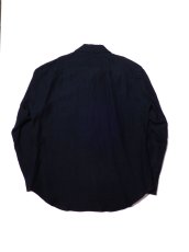 画像2: URU [ウル] LINEN L/S SHIRTS [NAVY]  (2)