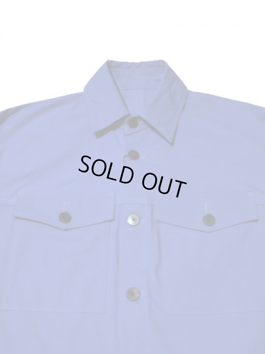 画像2: URU [ウル] COTTON SHIRTS JACKET [BLUE]  (2)