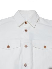 画像2: URU [ウル] COTTON SHIRTS JACKET [WHITE]  (2)