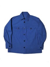 画像1: URU [ウル] COTTON SHIRTS JACKET [BLUE]  (1)