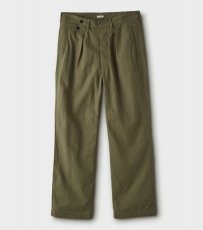 画像1: PHIGVEL [フィグベル] C/L WIDE TROUSERS [OLIVE] (1)