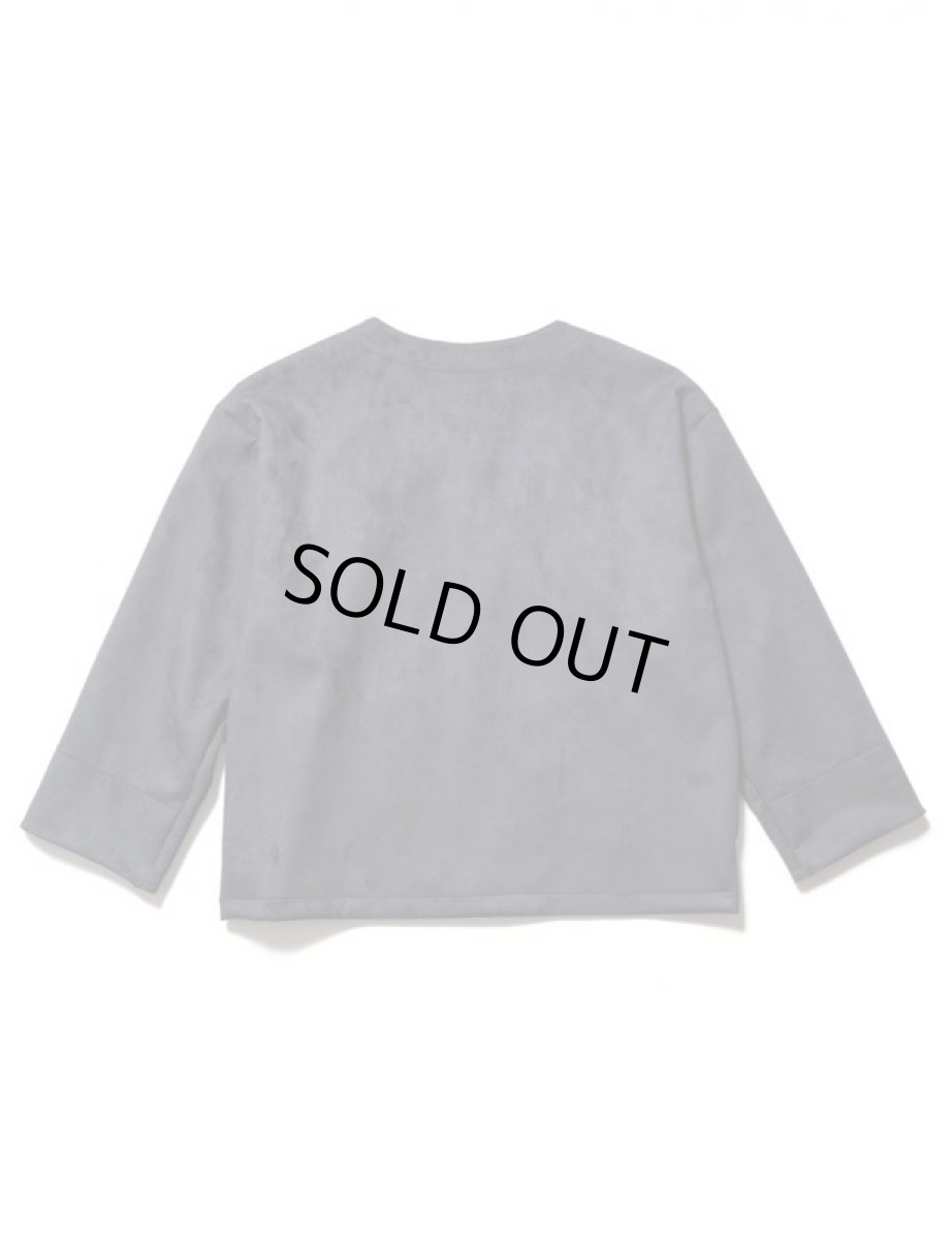 画像2: Sasquatchfabrix.  [サスクワッチファブリックス] SUEDE SNAP CARDIGAN [NAVY]  (2)