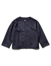 画像1: Sasquatchfabrix.  [サスクワッチファブリックス] SUEDE SNAP CARDIGAN [NAVY]  (1)