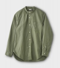 画像1: PHIGVEL [フィグベル] BAND COLLAR UTILITY SHIRT [OLIVE] (1)