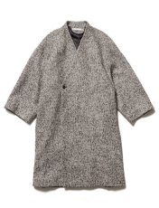 画像1: Sasquatchfabrix. [サスクワッチファブリックス] TWEED ORIENTAL WARP COAT [BLACK]  (1)