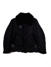 画像1: URU [ウル] MOUTON JACKET [BLACK]  (1)