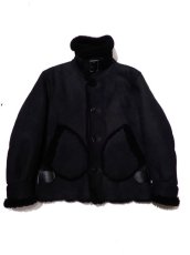 画像2: URU [ウル] MOUTON JACKET [BLACK]  (2)