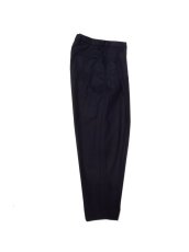 画像3: URU [ウル] COTTON RAYON 1 TUCK PANTS [NAVY]  (3)