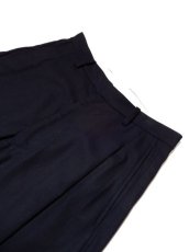 画像4: URU [ウル] COTTON RAYON 1 TUCK PANTS [NAVY]  (4)